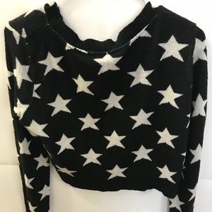 Women’s large Rue 21 black and white Stars Top